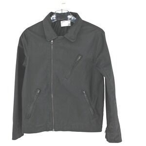 100% Cotton Your Neighbors Gun Metal Asymmetrical Zip Moto Jacket Streetwear